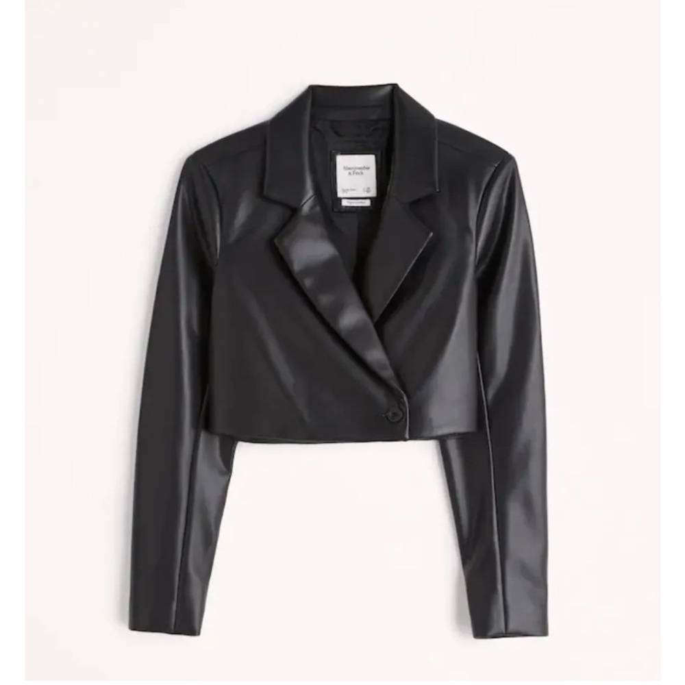 Abercrombie & Fitch Sleek Black Leather Jacket